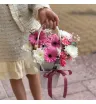 Композиция в сумочке с герберами