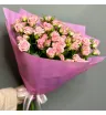 Розовые кустовые розы 11 шт 2