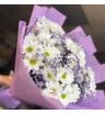 Букет ромашек с гипсофилой
