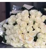 Моно из 51 белой розы 3
