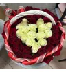 Корзина из 61 розы