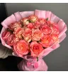 19 розовых роз 2