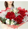 Сборный букет с французскими розами «Яркая классика» 3