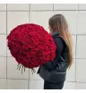 Монобукет из красных роз «Алая» 1