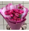 Монобукет из пионовидных кустовых роз «Элегантная нежность» 1