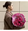 Монобукет из пионовидных кустовых роз «Элегантная нежность»