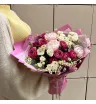 Сборный букет с пионами «Розовый сон»